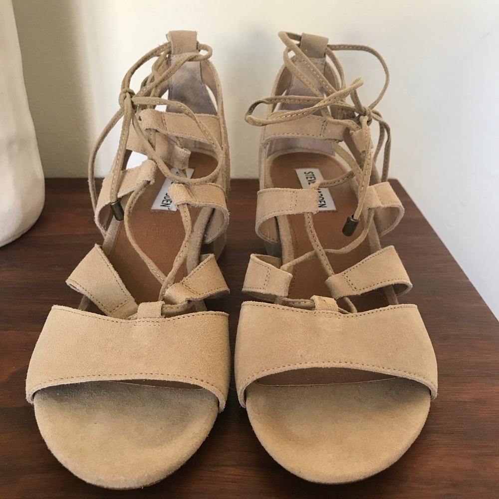 Steve Madden Blocked Heel Taupe 38